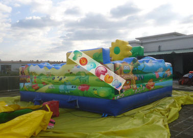 Lona de salto inflable comercial del PVC del castillo los 7x7m 0.55m m del parque de atracciones/del parque zoológico