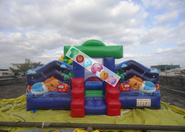 Lona de salto inflable comercial del PVC del castillo los 7x7m 0.55m m del parque de atracciones/del parque zoológico