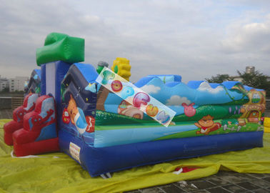 Lona de salto inflable comercial del PVC del castillo los 7x7m 0.55m m del parque de atracciones/del parque zoológico