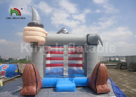 El PVC piratea color gris al aire libre de salto inflable de la gorila 4 X 3M del castillo del tema
