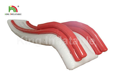 Juguete inflable rosado/blanco al aire libre hermético del agua de la diapositiva del yate con el logotipo modificado para requisitos particulares