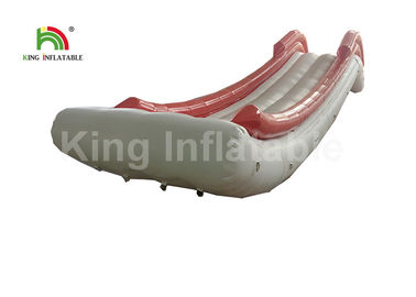 Juguete inflable rosado/blanco al aire libre hermético del agua de la diapositiva del yate con el logotipo modificado para requisitos particulares