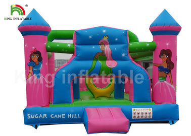Princesa durable Inflatable Commercial Bounce Houses del rosa del PVC para los niños Activites al aire libre