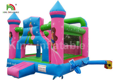 Princesa durable Inflatable Commercial Bounce Houses del rosa del PVC para los niños Activites al aire libre