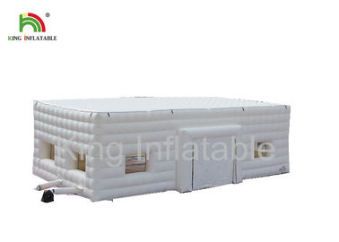 Prenda impermeable de costura inflable blanca cosida de la tienda del cubo del PVC con los ventiladores