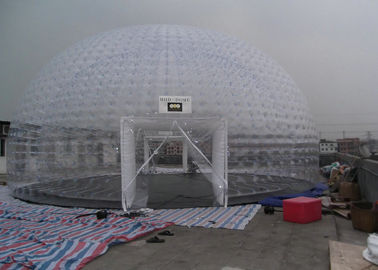 Tienda inflable semi transparente de la burbuja/tienda de la yarda con la lona blanca del PVC