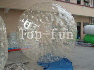 Bola zorbing inflable clara al aire libre/bolas de cristal grandes con garantía de 1 año