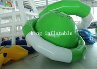 Juguete flotante inflable del agua de Saturn del UFO de la forma de la lona verde/blanca del PVC para subir