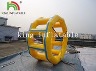 juegos inflables del agua del juguete del agua del círculo/del rodillo del amarillo de la lona del PVC de 0.9m m por diversión