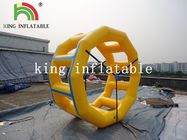 juegos inflables del agua del juguete del agua del círculo/del rodillo del amarillo de la lona del PVC de 0.9m m por diversión