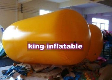 diámetro de los 2m o uso inflable amarillo modificado para requisitos particulares del parque del agua de la gota del cilindro juega/PVC del agua