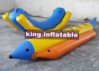 Juguete inflable amarillo/azul durable del agua del PVC del Totter de la oscilación con el barco de plátano
