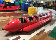 Barcos inflables de la pesca con mosca del barco de plátano del juego del agua roja para el deporte que compite con del agua