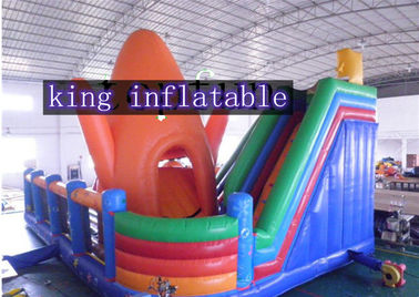 Parque de atracciones inflable colorido del PVC con la diapositiva para los niños y los adultos
