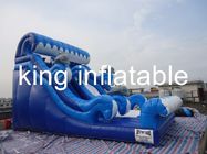 diapositiva seca inflable de la lona del PVC de 0.55m m azul/diapositiva blanca atada para la diversión