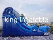 diapositiva seca inflable de la lona del PVC de 0.55m m azul/diapositiva blanca atada para la diversión