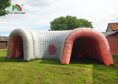 la despedida comercial de los dos puntos de los 6m del túnel inflable enorme del corazón contiene ignífugo