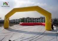 Arco inflable de la entrada de la publicidad amarilla gigante para la demostración promocional