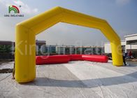 Arco inflable de la entrada de la publicidad amarilla gigante para la demostración promocional