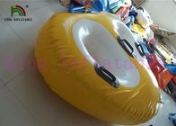 Boya inflable del amarillo del juguete del agua de la lona del PVC del artículo 0.9m m Platón para el parque del agua