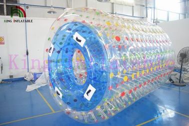 el PVC/TPU de 1.0m m explota el rodillo inflable del agua del juguete del balanceo del agua para el parque del agua