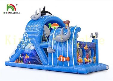 El mundo colorido del mar embroma la carrera de obstáculos inflable de los juguetes interiores con los materiales ignífugos del PVC