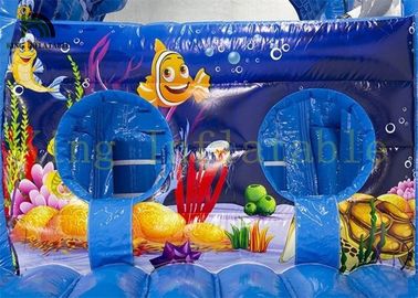 El mundo colorido del mar embroma la carrera de obstáculos inflable de los juguetes interiores con los materiales ignífugos del PVC