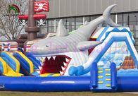 Parque inflable Multiplay/patio colorido del agua del PVC del pirata/del tiburón 0.9m m