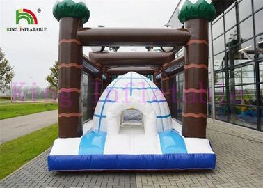 juegos inflables de los deportes del hielo del PVC de 0.55m m y del mundo de la nieve/carrera de obstáculos asombrosa del diseño