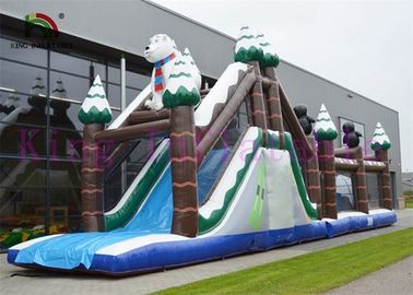 juegos inflables de los deportes del hielo del PVC de 0.55m m y del mundo de la nieve/carrera de obstáculos asombrosa del diseño