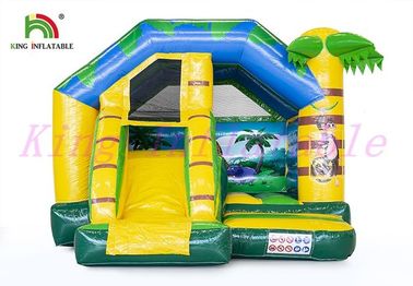 Castillo de salto inflable del tema tropical del animal salvaje con la diapositiva anti - roto