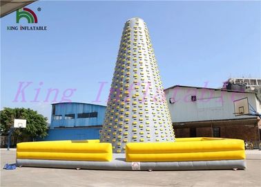 Juegos inflables de los deportes del exterior comercial, pared que sube inflable amarilla