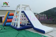 Diapositiva flotante de 0.9m m del PVC de la lona del agua del color de encargo inflable gigante al aire libre del juguete