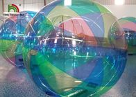 1.0 mm PVC Stripe colorful Blow Up Water Walking Ball For Amusement Park