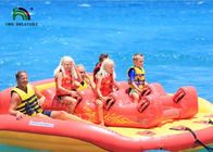Barcos inflables de la pesca con mosca de la lona del PVC amarillos/juguete remolcable rojo del UFO para los deportes de la playa