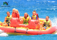 Barcos inflables de la pesca con mosca de la lona del PVC amarillos/juguete remolcable rojo del UFO para los deportes de la playa