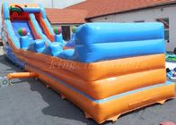 La lona azul/anaranjada del PVC inflable seca la diapositiva Eco - amistoso para al aire libre