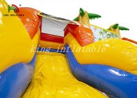 Tobogán acuático inflable impermeable del PVC con el patio combinado de la piscina/de la gorila