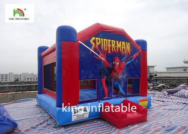 Impresión inflable comercial azul y roja del hombre araña de la casa de la despedida para el alquiler