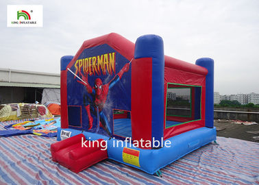 Impresión inflable comercial azul y roja del hombre araña de la casa de la despedida para el alquiler