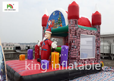 Castillo de salto inflable Oxford colorida de Papá Noel de la Navidad ULTRAVIOLETA - prueba