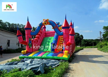 castillo animoso inflable de la historieta de los 5m con la impresión de seda ignífuga