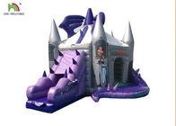 Castillo de salto inflable del dragón púrpura con la diapositiva para el cumpleaños