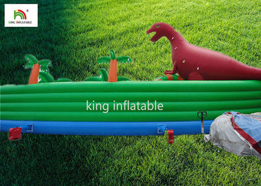 Parques inflables del agua del estilo del dinosaurio con resistente ULTRAVIOLETA de la lona del PVC de la piscina