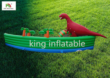 Parques inflables del agua del estilo del dinosaurio con resistente ULTRAVIOLETA de la lona del PVC de la piscina