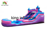 Tobogán acuático inflable durable con el patio trasero púrpura de la piscina para el ventilador del CE de las muchachas