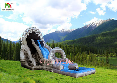 Juegos comerciales del tobogán acuático inflable gris y azul del Kiddie garantía de 1 año
