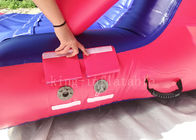 Color rojo carrera de obstáculos inflable del agua del juego del deporte de la lona del PVC de 0,9 milímetros