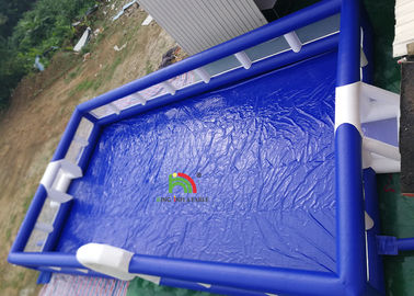 Campo de fútbol inflable azul movible 16 m *8 m del balón de fútbol anti - roto