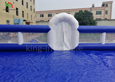 Campo de fútbol inflable azul movible 16 m *8 m del balón de fútbol anti - roto